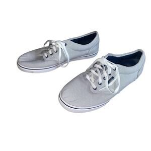 Vans Blue & White Striped Sneakers - Size 8M.